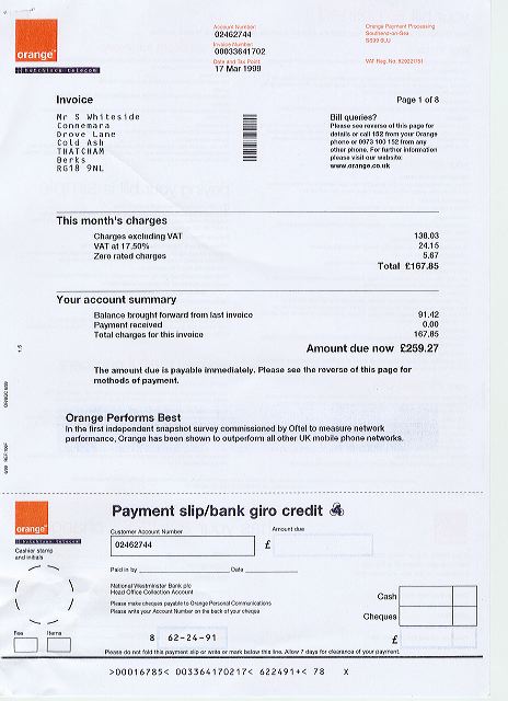 Orange Bill 1